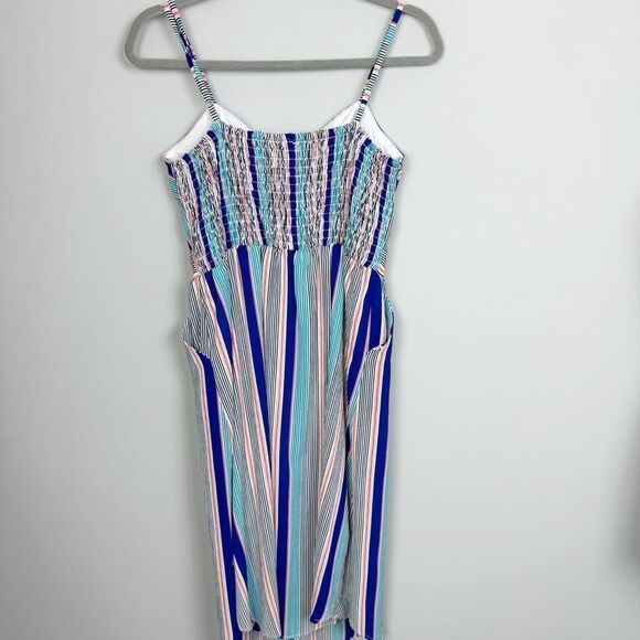 JUNE & HUDSON | Striped Tie Front Multicolor Midi Dress Women’s Size Small - Picture 7 of 10